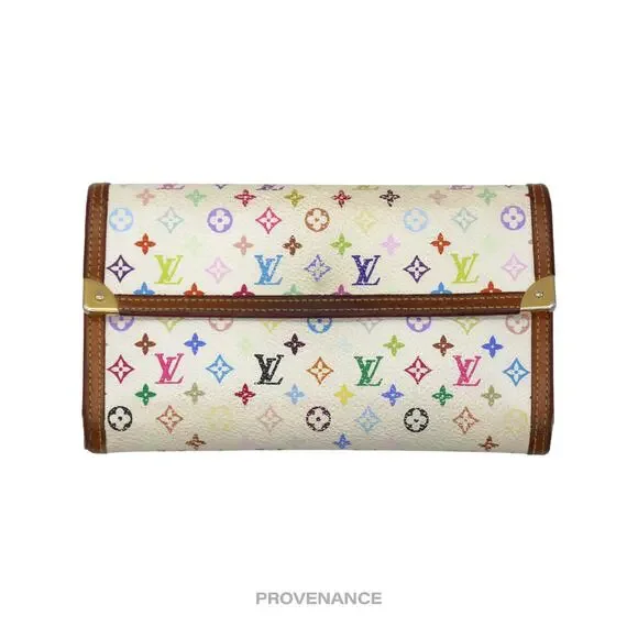 🔴 Louis Vuitton International Wallet - Monogram Multicolore White - Picture 2 of 11